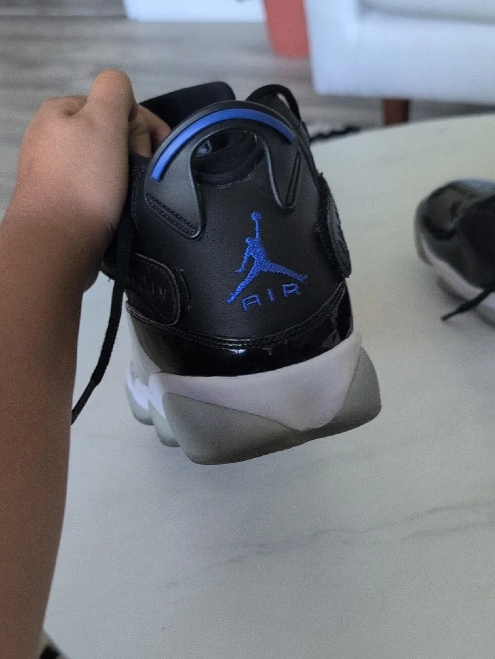 Jordan Black and Blue Men’s Sneakers